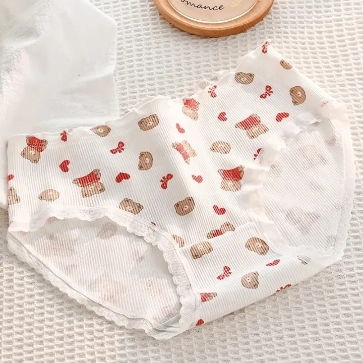 پک 5 تایی شورت زنانه عروسکی نخی کبریتی طرح تدی سایز بزرگ 3XL