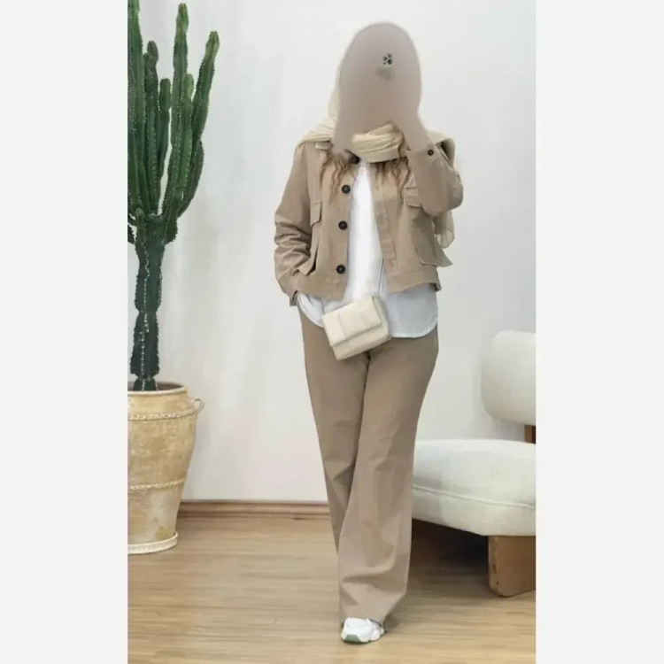 ست سه تیکه کت و شلوار و شومیز رستا میکرو کجراه و ابروبادی فری سایز