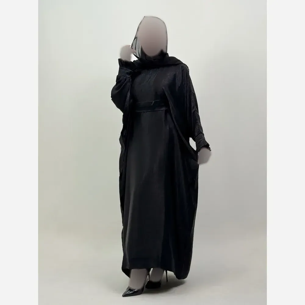 عبا مشکی زنانه مدل کوپرا آستین ژول وارداتی سایز فری 38 تا 60 قد 140