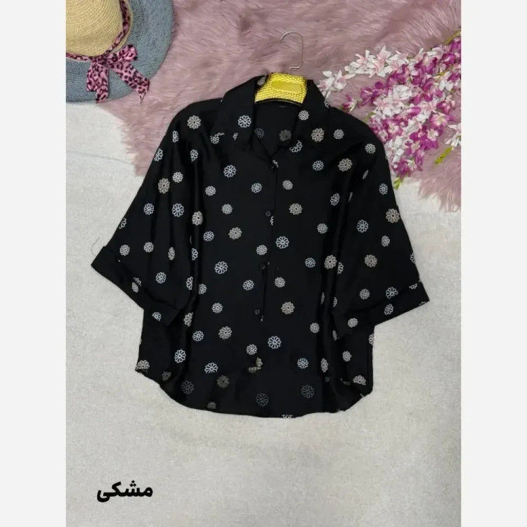 شومیز عروسکی بابونه جنس پری شیشه ای درجه یک فری سایز