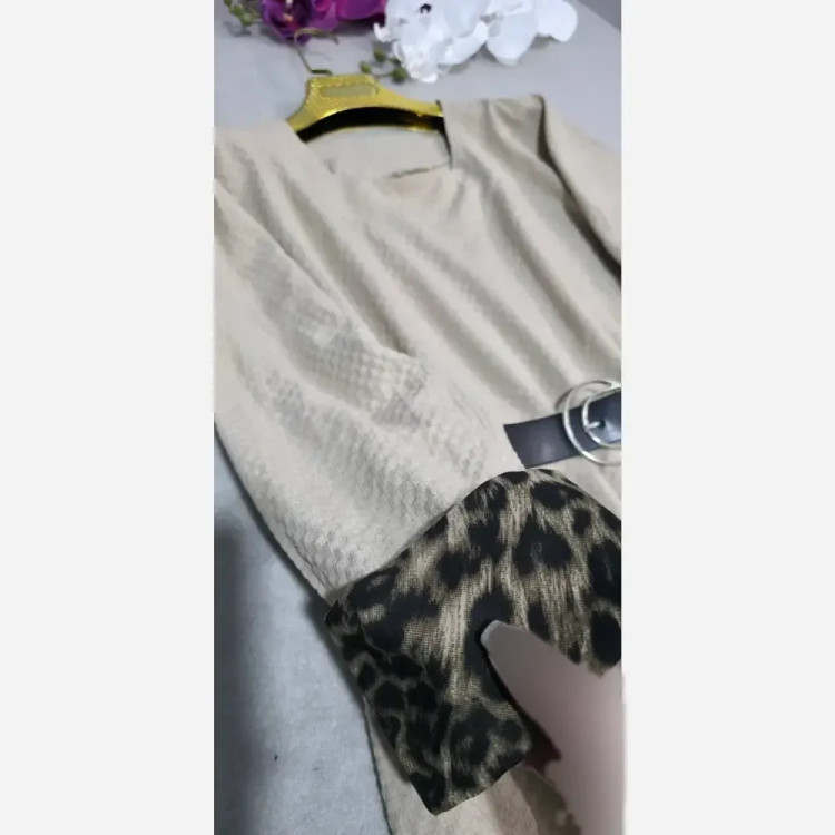 کفتان شکوفه زنانه جنس ینزی درجه یک فری سایز کمربنددار