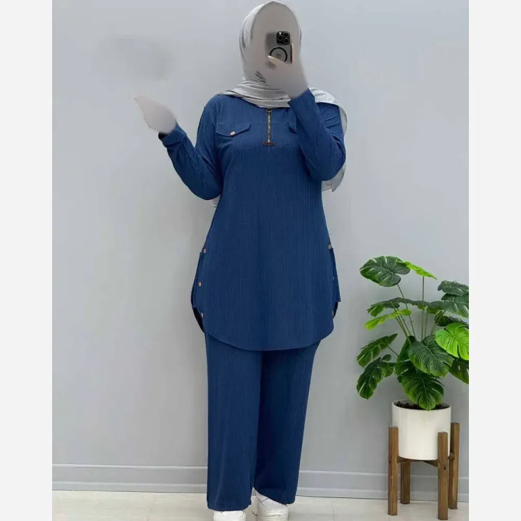 ست تونیک و شلوار کریشه زنانه فری سایز