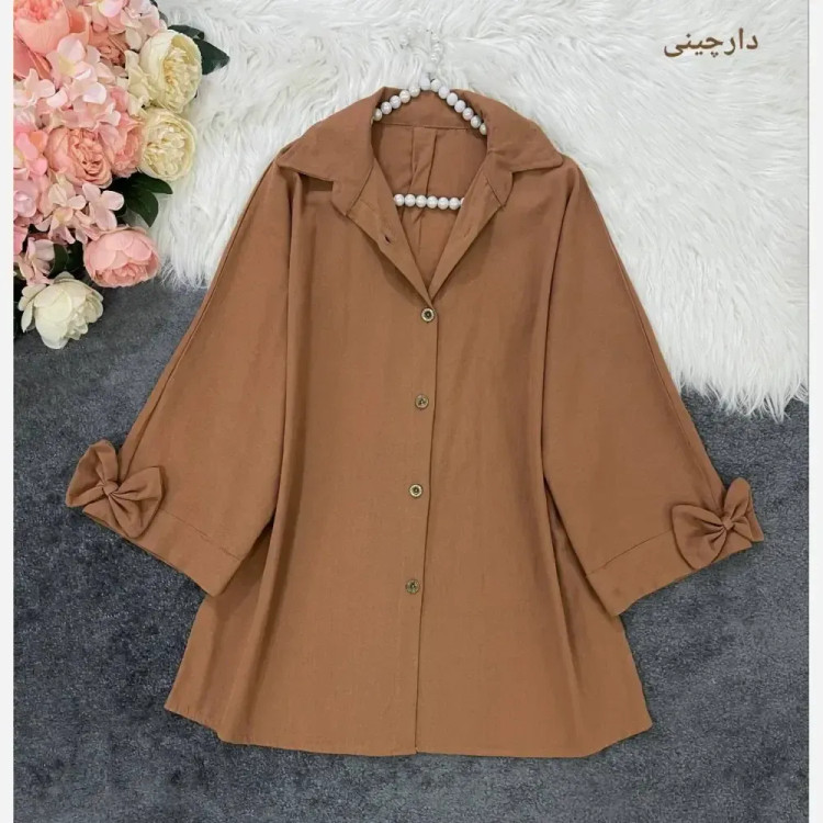 شومیز باکسی لینن زنانه و دخترانه فری سایز خنک تابستانی