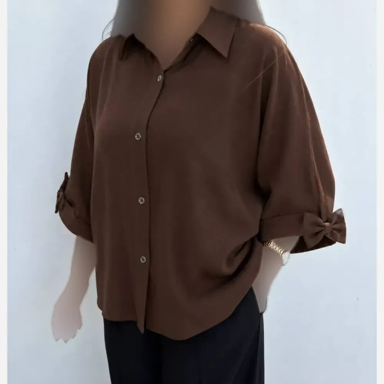 شومیز باکسی لینن زنانه و دخترانه فری سایز خنک تابستانی