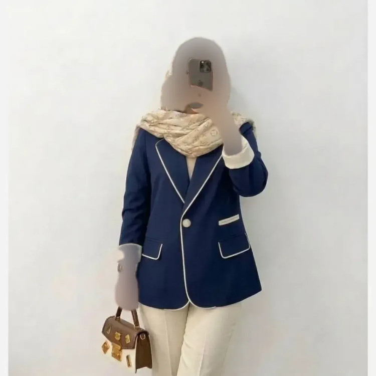 کت مزونی سروه پارچه مازراتی درجه یک رنگ سرمه ای و مشکی