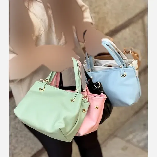 کیف مینی بگ چرم صنعتی مدل مینیمال سبز رنگ
