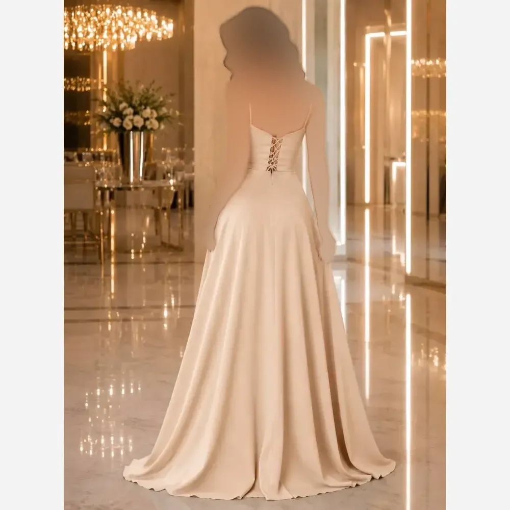 لباس مجلسی زنانه مدل سارا جنس مازاراتی قد 160 کاپ دار رنگ کرم و سبز
