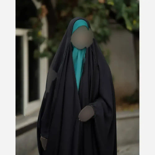 چادر جده مرواریدی مشکی کرپ حریرالاسود