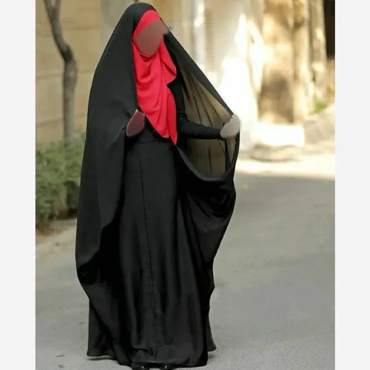 چادر کمری مدل حسنا سوپر ژرژت رنگ مشکی
