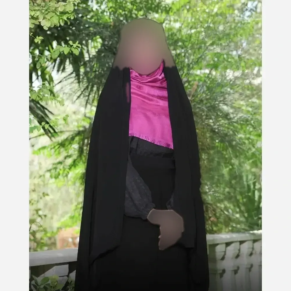 چادر کمری مدل حسنا سوپر ژرژت رنگ مشکی