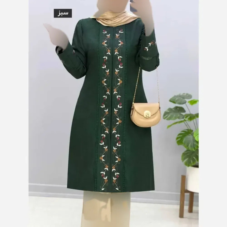 مانتو مزونی دلوین شانتون صوفیا سایز بزرگ سایز 1 تا 4
