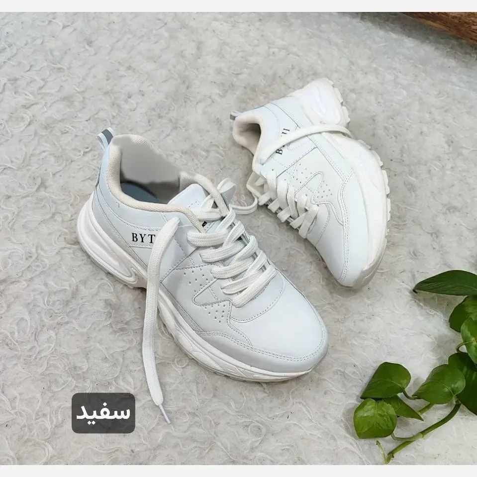 کتونی لژدار طبی چرم زنانه مدل بایتجی