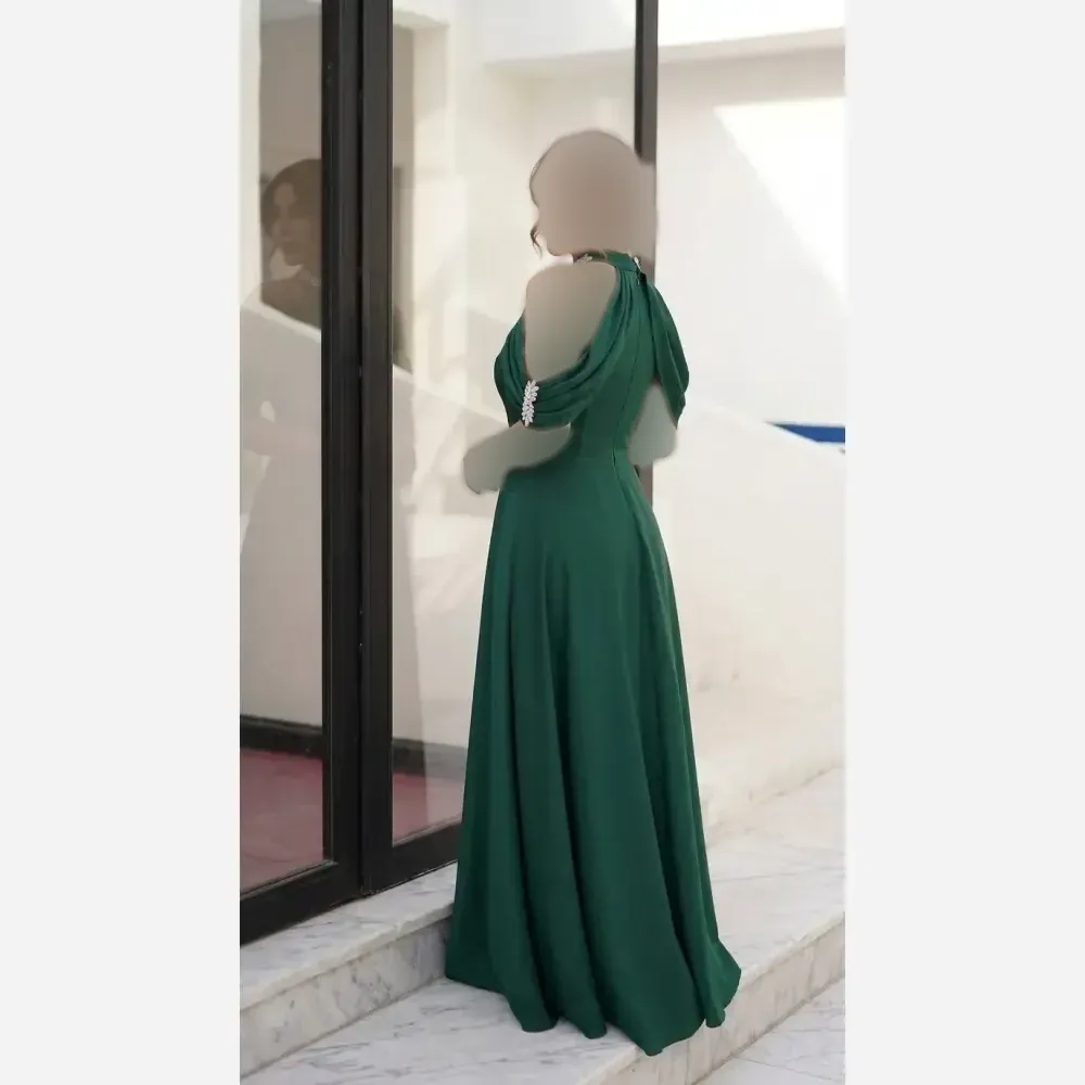 لباس مجلسی زنانه جنس مازاراتی اعلا قد 160 سنگدوزی شده