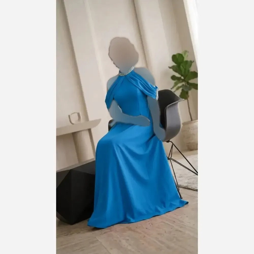 لباس مجلسی زنانه جنس مازاراتی اعلا قد 160 سنگدوزی شده