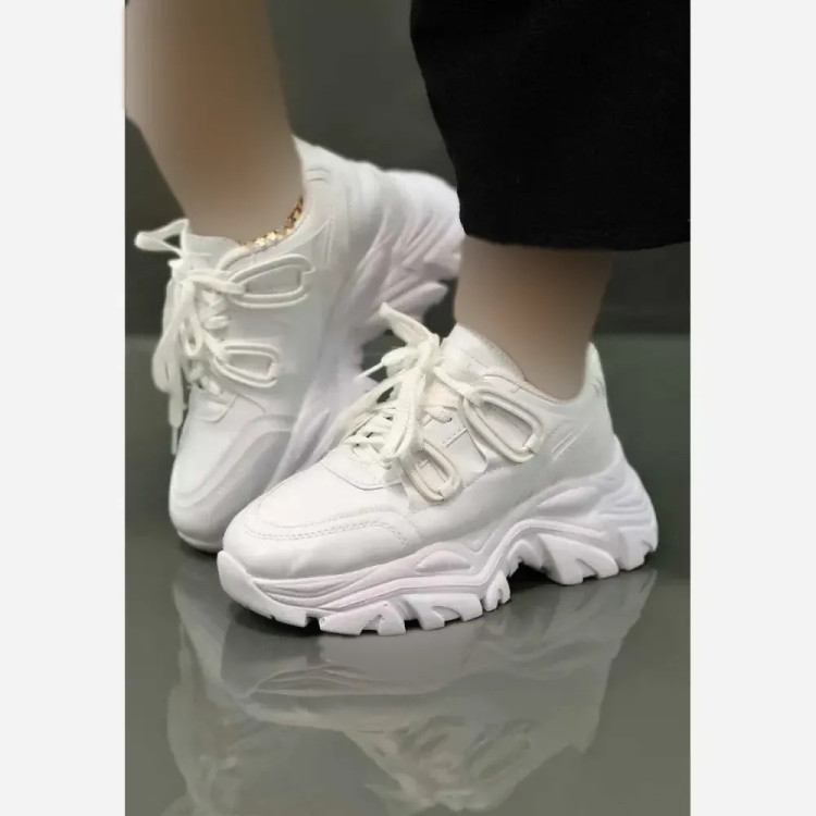 کتونی لژ دار طبی چرم صنعتی زنانه مدل لول