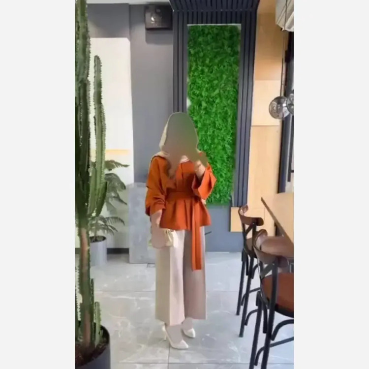 ست مانتو و شلوار زنانه جنس سوپرمازراتی درجه یک سایز 38 تا 46 فری دوخت مزونی