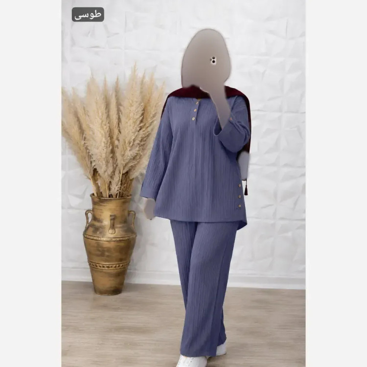 ست شومیز و شلوار نیم بگ زنانه سوپرایوا درجه یک فری سایز