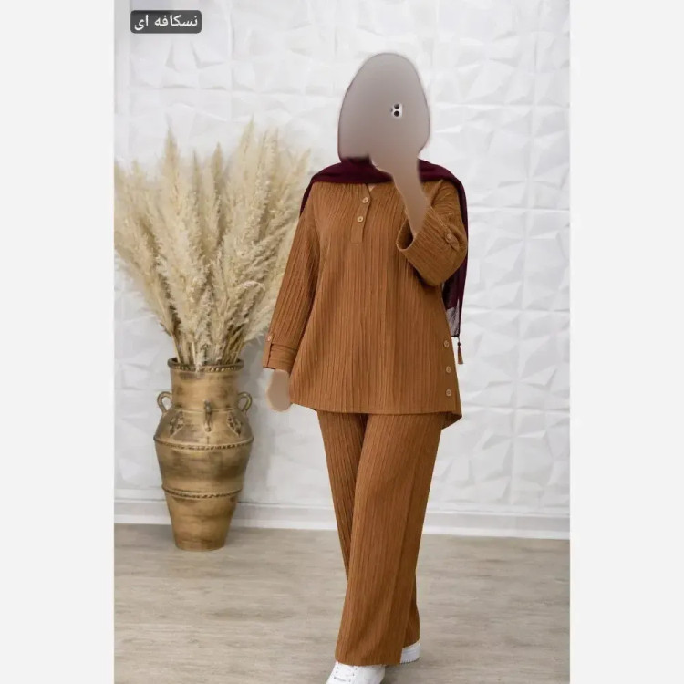 ست شومیز و شلوار نیم بگ زنانه سوپرایوا درجه یک فری سایز