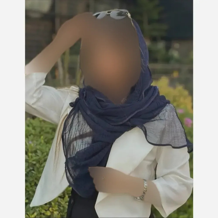 شال پلیسه زنانه تور ریزبفت دور نوار دوزی شده مشکی سرمه ای شکلاتی تیره