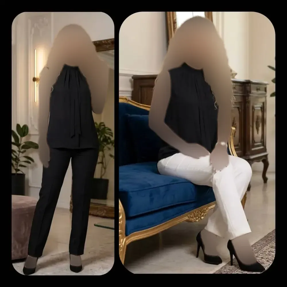 شومیز زیرکتی زنانه مشکی جنس کرپ الیزه پشت زیپدار سایز بزرگ