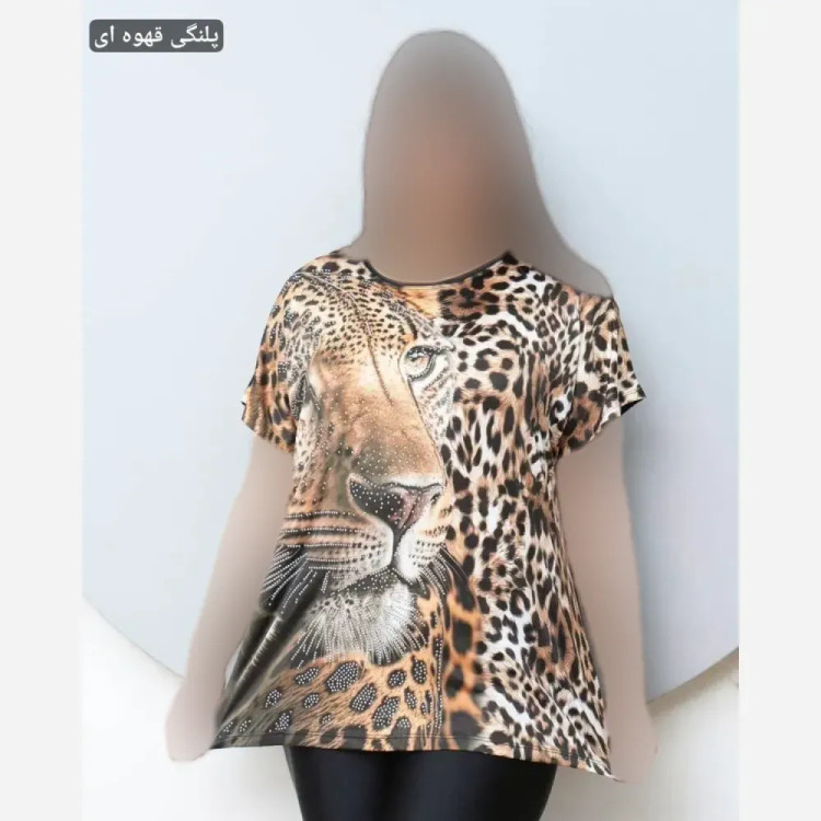تونیک زنانه الیزه نگین دار مجلسی سایز بزرگ