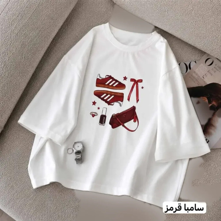 تیشرت باکسی سوپر نخ پنبه فریسایز زنانه