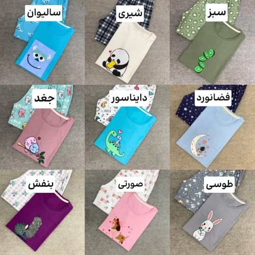 ست کراپ شورتک پنبه ای فری سایز طرحدار