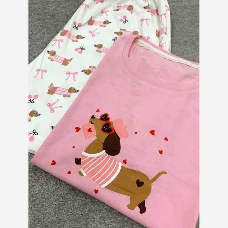 ست کراپ شورتک پنبه ای فری سایز طرحدار