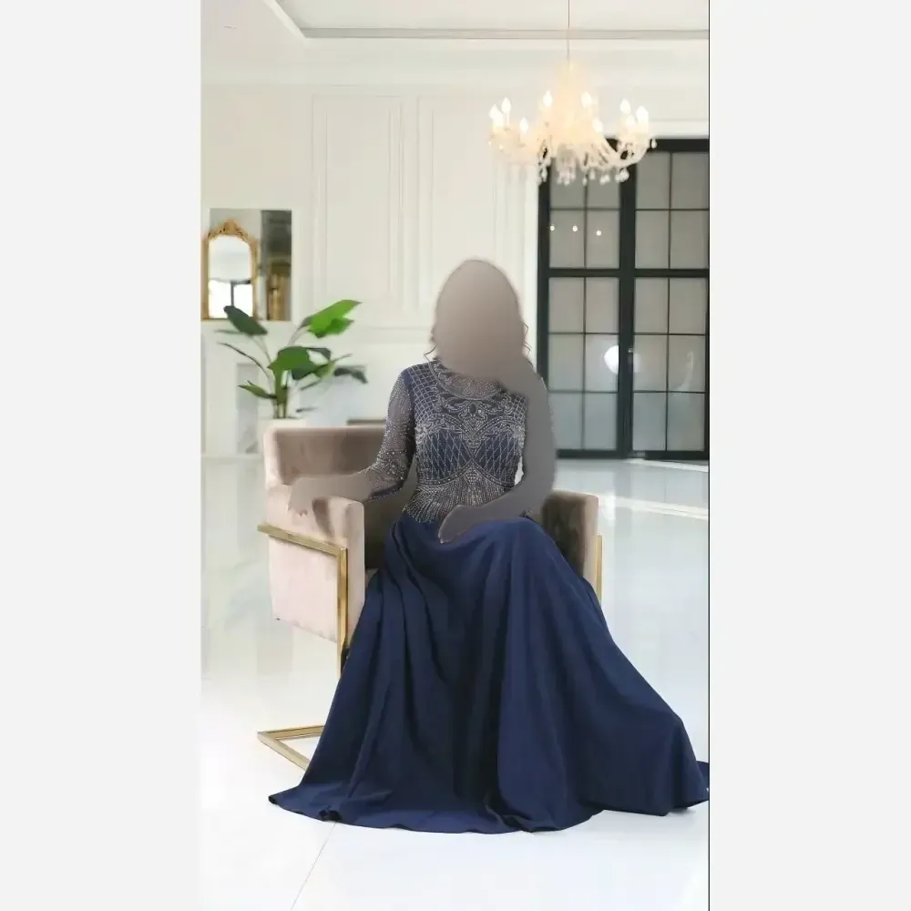 ماکسی مجلسی زنانه سایز بزرگ کاپدار حریر نگیندکاری شده لعیا