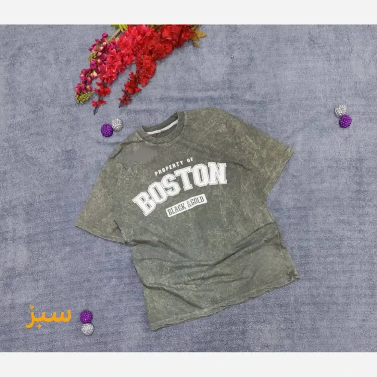 تیشرت سنگشور BOSTON کیفیت عالی قواره دار