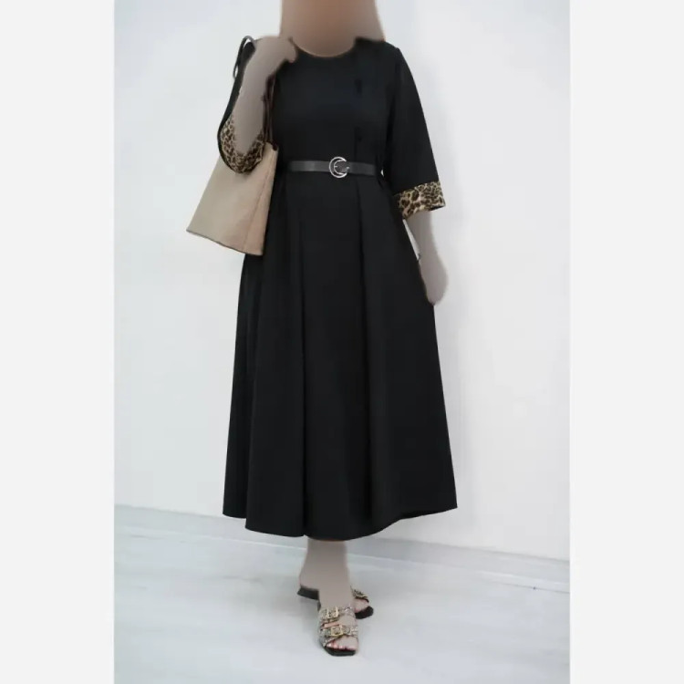 کفتان شکوفه جنس ینزی درجه یک فری سایز کمربنددار