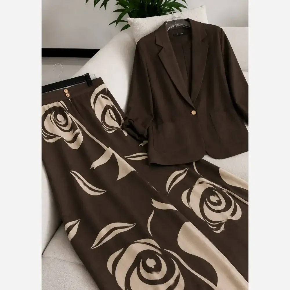 کت و شلوار زنانه لنین درجه یک مدل یاقوت رنگ بندی متنوع سایز 1 و 2