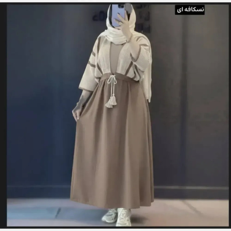 کت سارافون زنانه مهدیس جنس کت لنین سارافون شانتون سایز 38 تا 48