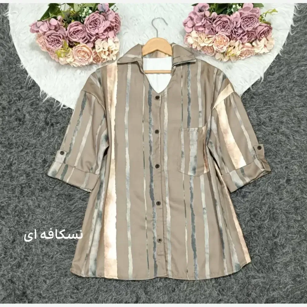 مانتو تبسم بوگاتی گرم بالا نسکافه ای فری سایز