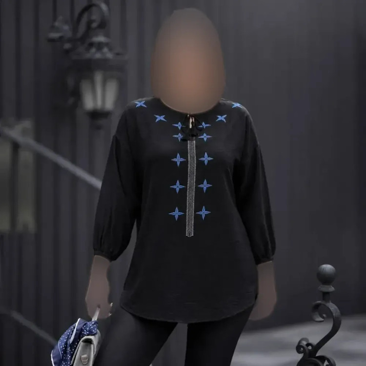 شومیز چاپی گلبرگ صوفیا درجه یک رنگ سبز فری سایز