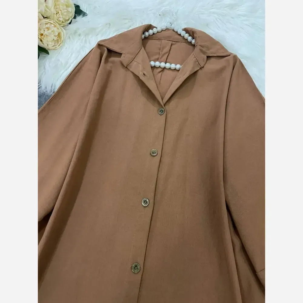 شومیز باکسی لینن درجه یک خنک سایز فری تا 48
