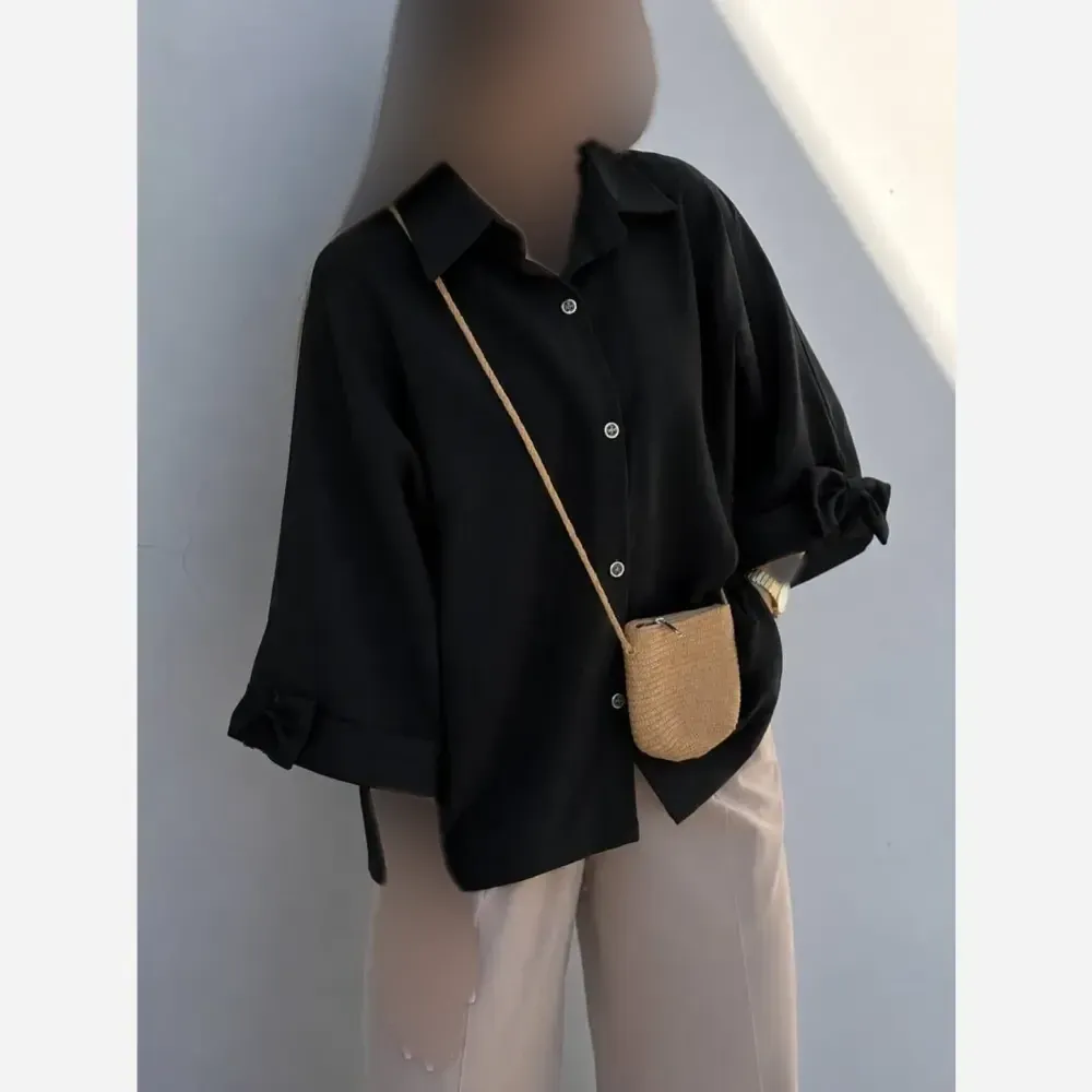 شومیز باکسی لینن درجه یک خنک سایز فری تا 48