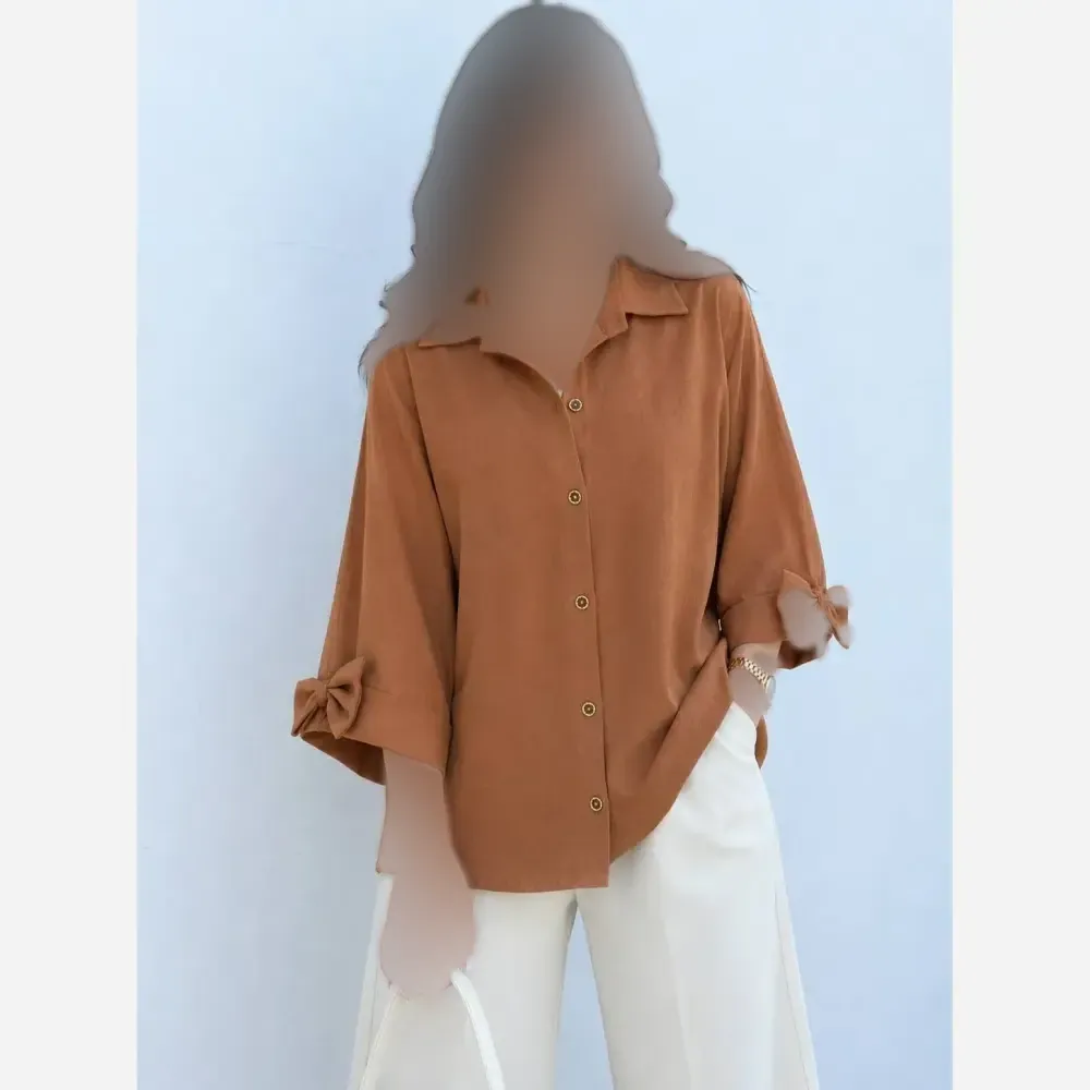 شومیز باکسی لینن درجه یک خنک سایز فری تا 48
