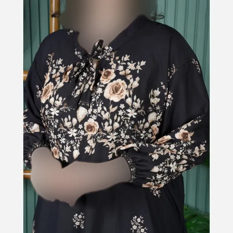پیراهن کلوش طرح عالیس طلایی R7566