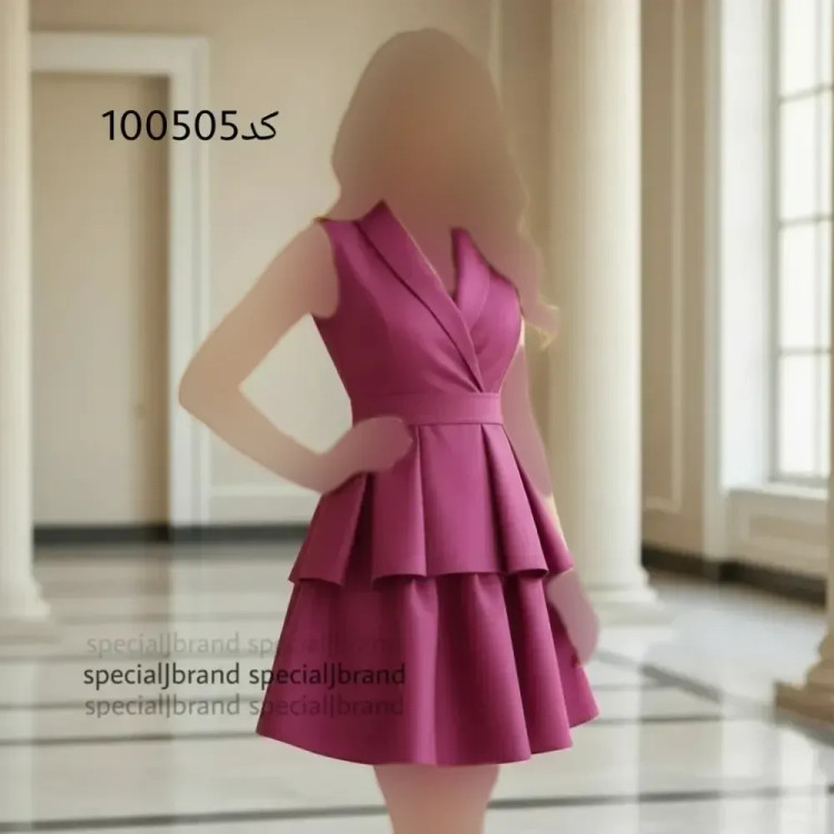 لباس مجلسی عروسکی سیتا کتی جنس تافته آستر دار با کمربند