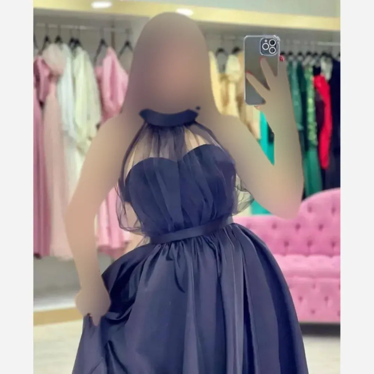 پیراهن مجلسی زنانه ساتن آمریکایی و تور دامن پرچین قد 160
