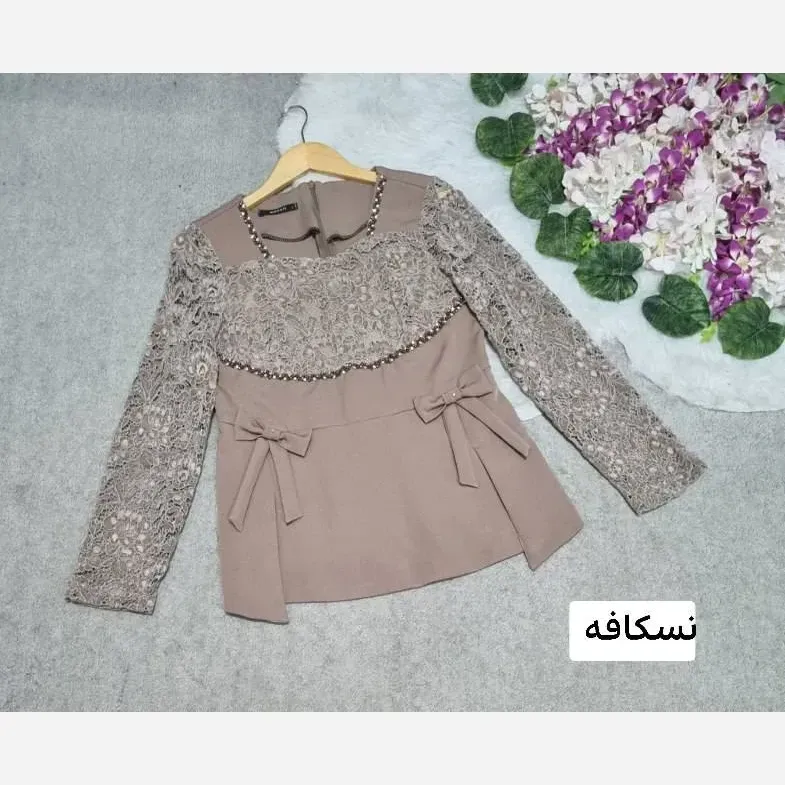 شومیز زنانه مجلسی مازراتی و گیپور مدل روژان