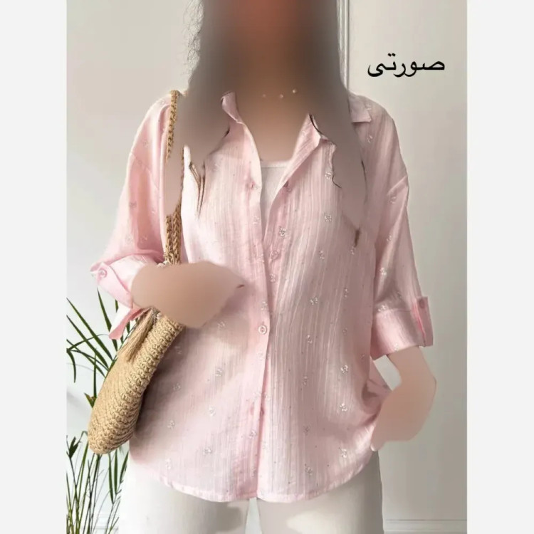شومیز شیشه ای چنل زنانه فری سایز پری شیشه ای