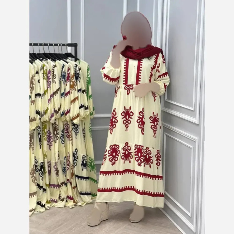 پیراهن ساحلی زنانه نخ تایلندی مدل آتینا سایز فری 36 تا 46