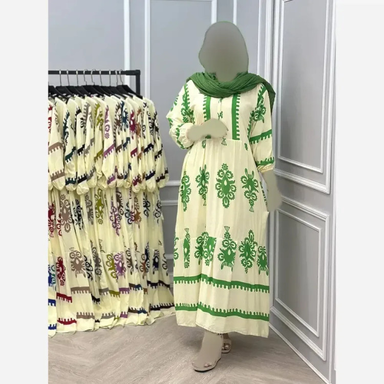 پیراهن ساحلی زنانه نخ تایلندی مدل آتینا سایز فری 36 تا 46