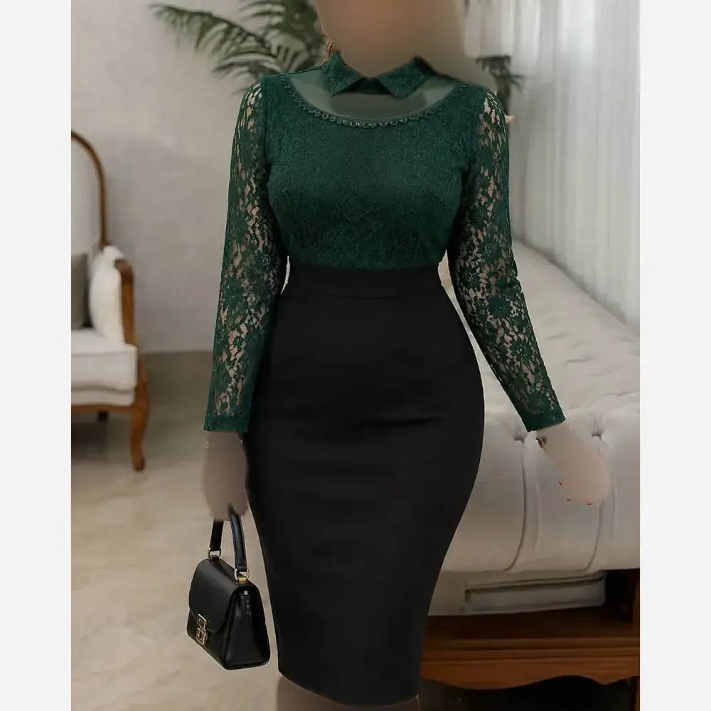 شومیز گیپور مجلسی آستردار زنانه مدل ژیلا