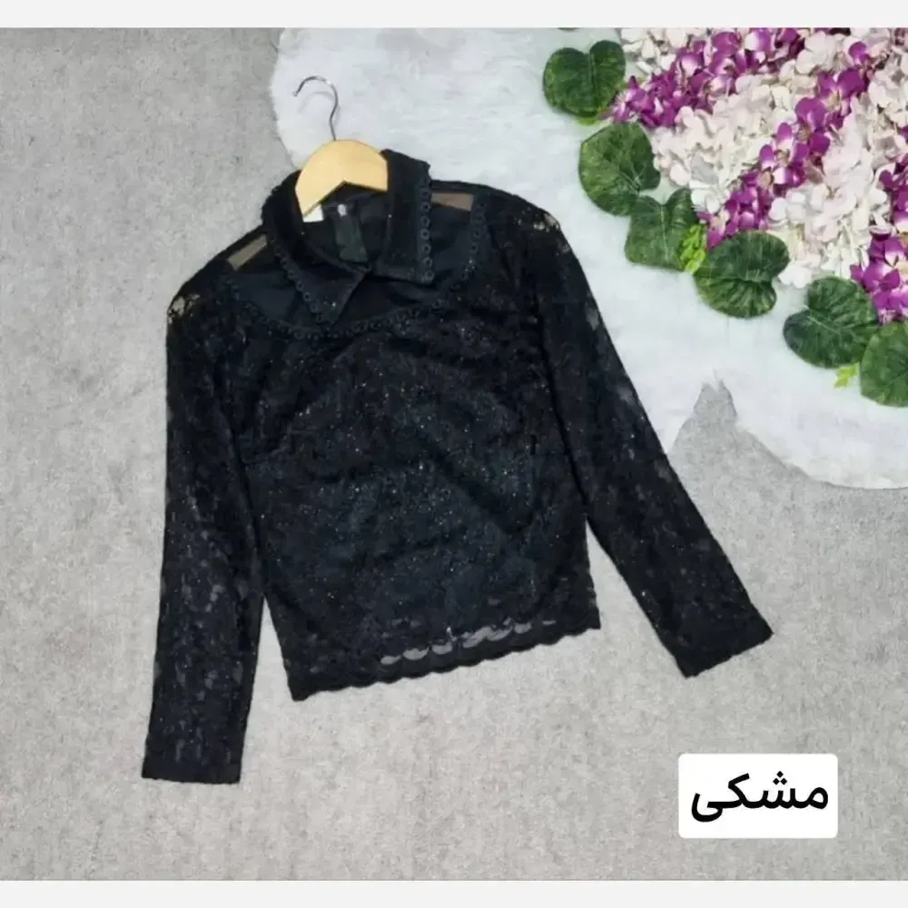 شومیز گیپور مجلسی آستردار زنانه مدل ژیلا