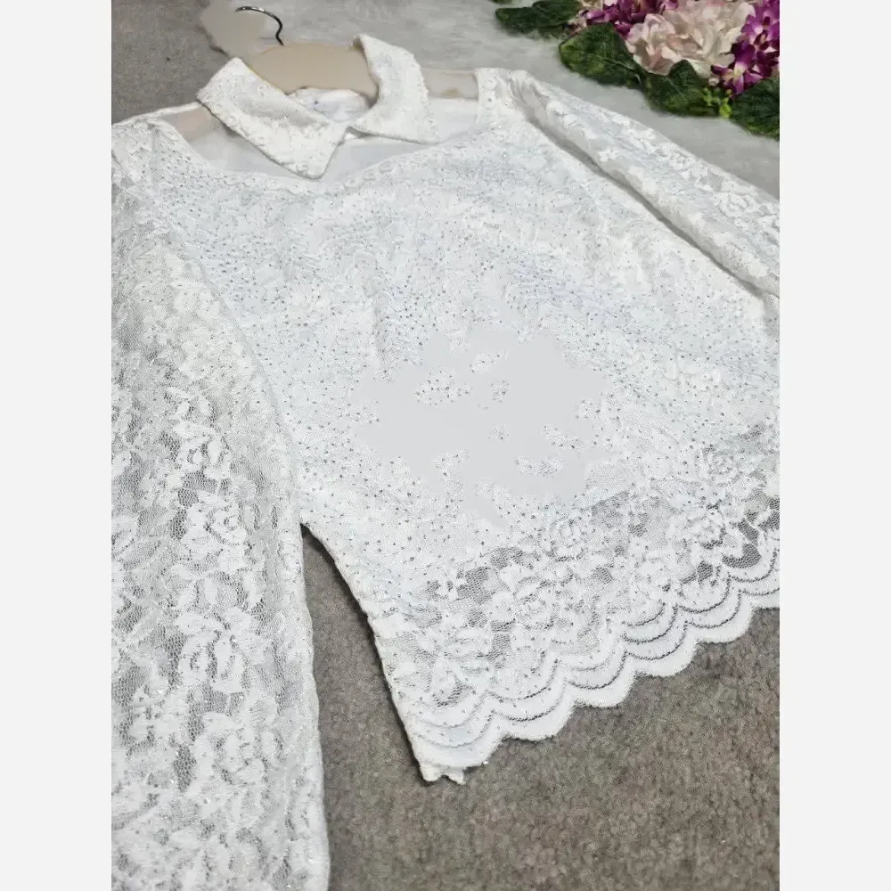 شومیز گیپور مجلسی آستردار زنانه مدل ژیلا