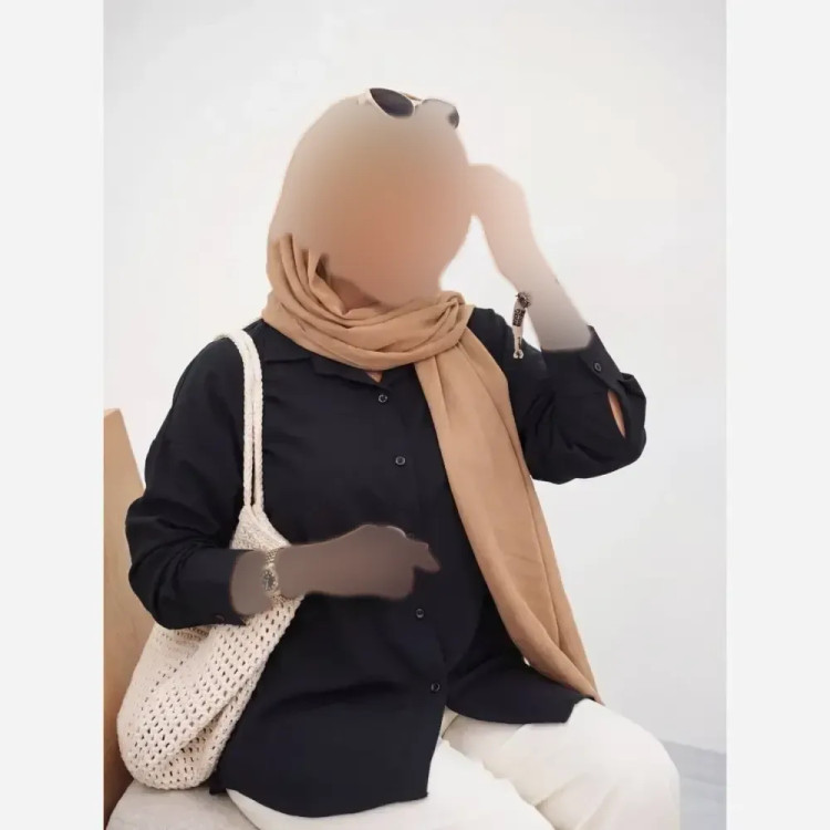 شومیز زنانه مهسان رنگ مشکی جنس ینزی درجه یک فری سایز