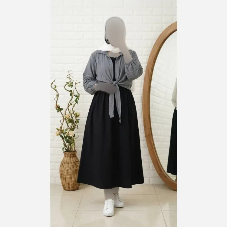 ست گره ای خرم سارافون کتان لینن شومیز دلتا کراش فری سایز